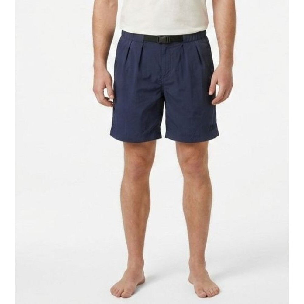 VTG 90s Helly Hansen Mens Large L Lined Nylon Hiking Shorts Belted Swim Trunks